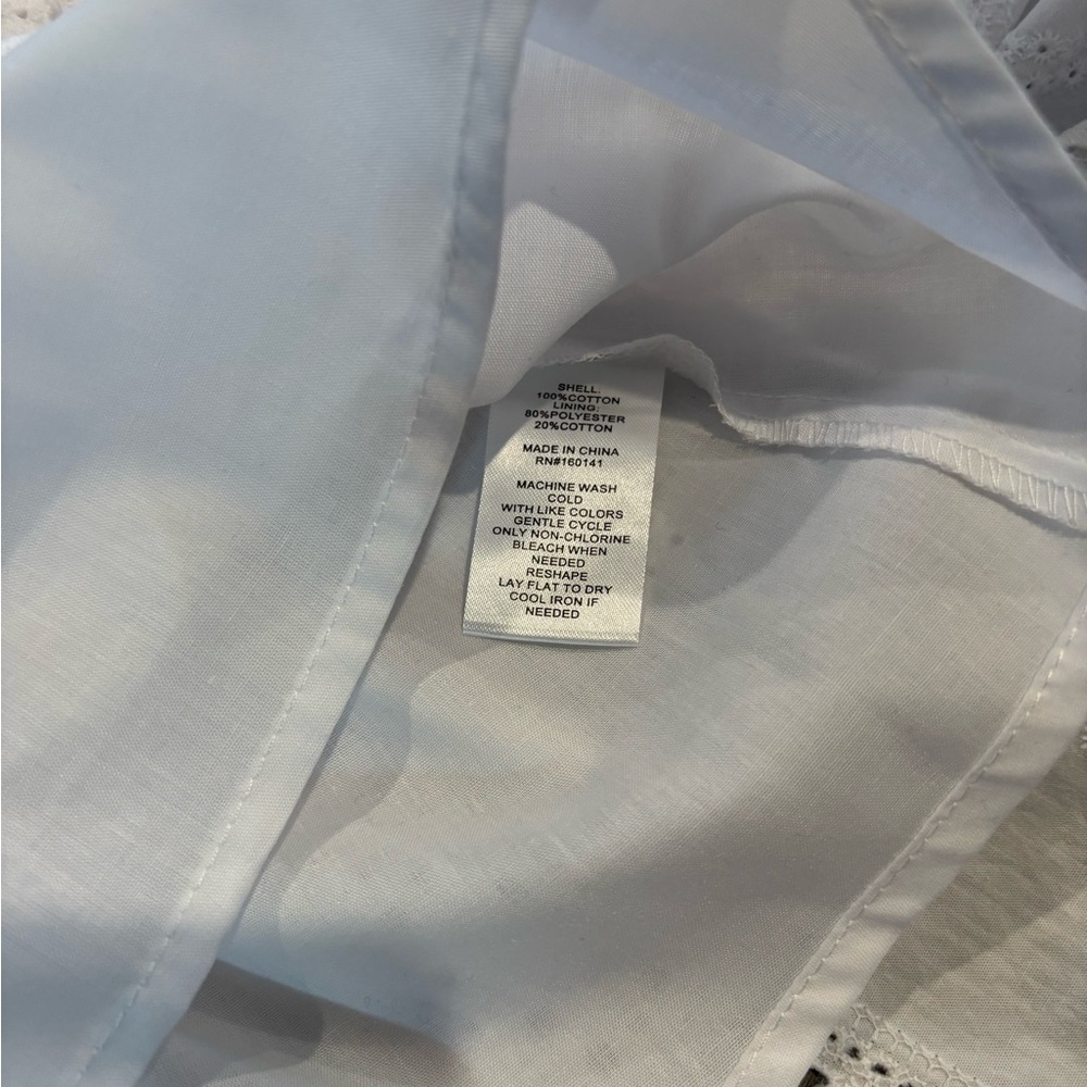 NWT 89th & Madison White Eyelet Dress - Picture 6 of 8